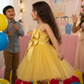 Girls gold casual frock m240055