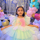 Green Unicorn Birthday Party Frock for Girls m260295