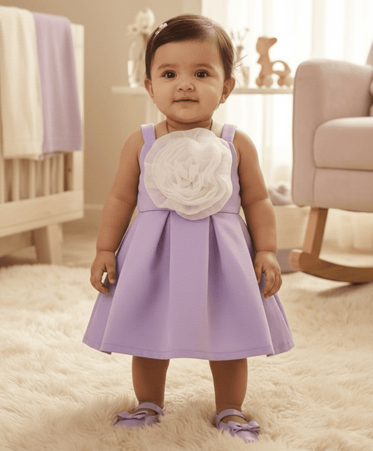Girls purple casual frock m250067