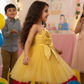 Girls gold casual frock m240055