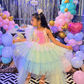 Green Unicorn Birthday Party Frock for Girls m260295