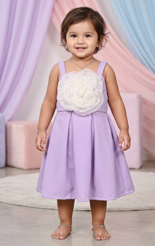 Girls purple casual frock m250067