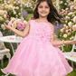 Girls pink casual frock m250049