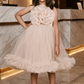 Champagne party frock for girls-M250113