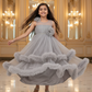 SALE Girls Grey Gown length dress M232601