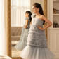 Girls Grey Gown length dress M232401