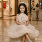 Champagne party frock for girls-M250113