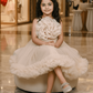 Champagne party frock for girls-M250113