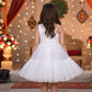 Girls white casual frock m250041
