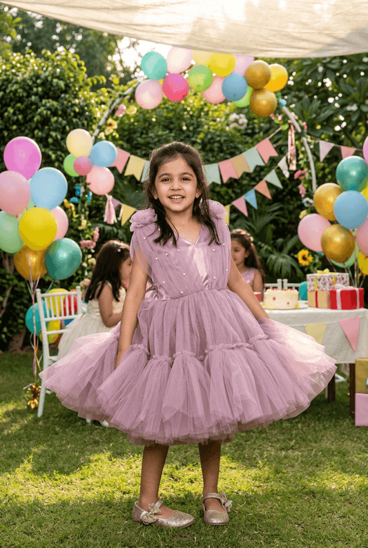 Pastel Pink party frock for girls
