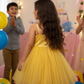 Girls gold casual frock m240055