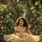 Yellow party frock for girls-M250116