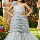 Girls Grey Gown length dress M232401
