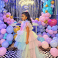 Green Unicorn Birthday Party Frock for Girls m260295