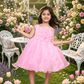 Girls pink casual frock m250049