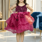 Girls wine casual frock m250046