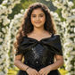 Black Flared Net Designer Gown For Girls