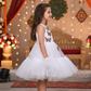 Girls white casual frock m250041