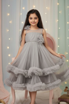Girls Grey Gown length dress M232601