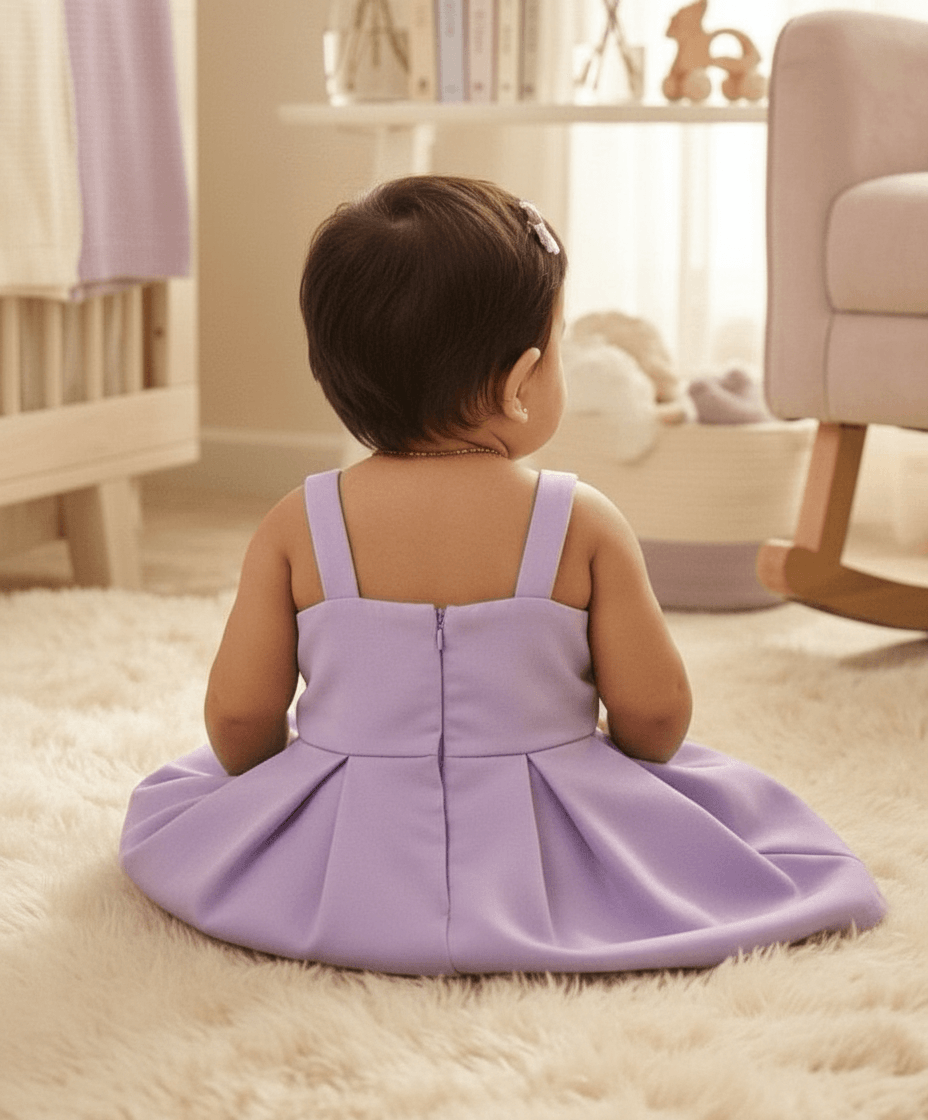 Girls purple casual frock m250067