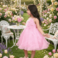 Girls pink casual frock m250049
