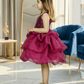 Girls wine casual frock m250046