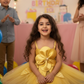 Girls gold casual frock m240055