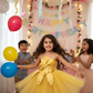 Girls gold casual frock m240055