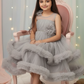 SALE Girls Grey Gown length dress M232601