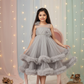 SALE Girls Grey Gown length dress M232601