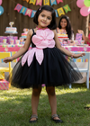 Girls black  Party frock m240045