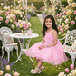 Girls pink casual frock m250049