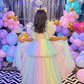 Green Unicorn Birthday Party Frock for Girls m260295