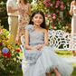 Girls Grey Gown length dress M232401