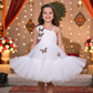 Girls white casual frock m250041