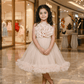 Champagne party frock for girls-M250113