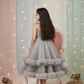 SALE Girls Grey Gown length dress M232601