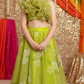 Green Designer lehenga choli set