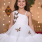 Girls white casual frock m250041