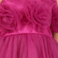 Girls Magenta casual frock m250128