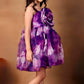 Girls purple casual frock m250127