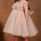 Girls Champagne casual frock m250129