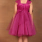 Girls Magenta casual frock m250128