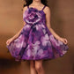 Girls purple casual frock m250127