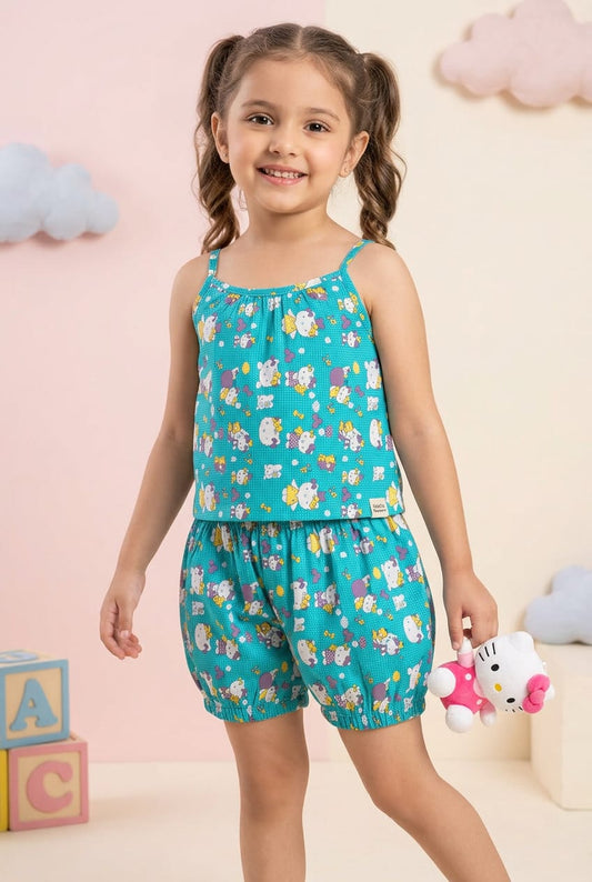 green cotton co ord set M260013
