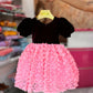 Maroon party frock for girls-M260155