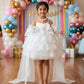 White Ruffle Tulle Party Dress for Girls M260248