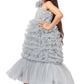 Girls Grey Gown length dress M232401