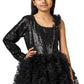 Girls Black Gown length dress M230901