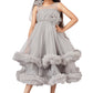 Girls Grey Gown length dress M232601